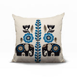 Jadi Elephant Reversible Indoor/Outdoor Square Pillow
