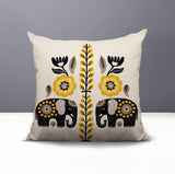 Jadi Elephant Reversible Indoor/Outdoor Square Pillow