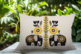 Jadi Elephant Reversible Indoor/Outdoor Lumbar Pillow