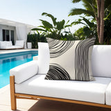 Jagero Abstract Spun Polyester Square Indoor/Outdoor Throw Pillow