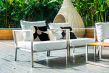 Janie Spun Polyester Square Indoor/Outdoor Throw Pillow