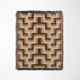 Jansen Cotton Blend Blanket Throw in Burnt Orange, full view