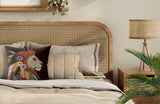 Jaro Microsuede Square Pillow in Brown/Gray/Green - Size 20x20