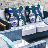 Java Botanical Reversible Indoor/Outdoor Square Pillow