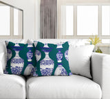Java Botanical Reversible Indoor/Outdoor Square Pillow