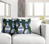 Java Botanical Reversible Indoor/Outdoor Square Pillow