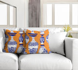 Java Botanical Reversible Indoor/Outdoor Square Pillow