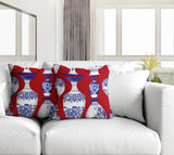 Java Botanical Reversible Indoor/Outdoor Square Pillow