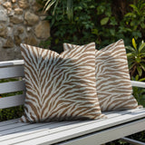 Jay Zebra Print Indoor/Outdoor Reversible Square Pillow