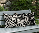 Jay Zebra Print Indoor/Outdoor Reversible Rectangular Pillow