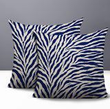 Jay Zebra Print Indoor/Outdoor Reversible Square Pillow