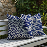 Jay Zebra Print Indoor/Outdoor Reversible Square Pillow