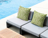Jay Zebra Print Indoor/Outdoor Reversible Square Pillow