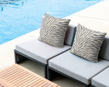 Jay Zebra Print Indoor/Outdoor Reversible Square Pillow