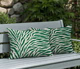 Jay Zebra Print Indoor/Outdoor Reversible Rectangular Pillow