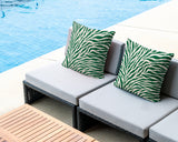 Jay Zebra Print Indoor/Outdoor Reversible Square Pillow