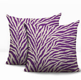 Jay Zebra Print Indoor/Outdoor Reversible Square Pillow