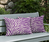 Jay Zebra Print Indoor/Outdoor Reversible Rectangular Pillow
