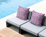 Jay Zebra Print Indoor/Outdoor Reversible Square Pillow