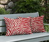 Jay Zebra Print Indoor/Outdoor Reversible Rectangular Pillow