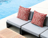 Jay Zebra Print Indoor/Outdoor Reversible Square Pillow