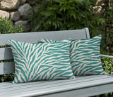 Jay Zebra Print Indoor/Outdoor Reversible Rectangular Pillow