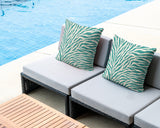 Jay Zebra Print Indoor/Outdoor Reversible Square Pillow