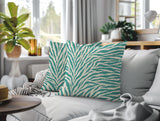 Jay Zebra Print Indoor/Outdoor Reversible Square Pillow