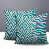 Jay Zebra Print Indoor/Outdoor Reversible Square Pillow