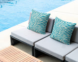 Jay Zebra Print Indoor/Outdoor Reversible Square Pillow