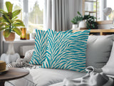 Jay Zebra Print Indoor/Outdoor Reversible Square Pillow