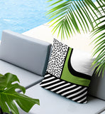 Jazzo Abstract Reversible Indoor/Outdoor Square Pillow