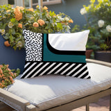 Jazzo Abstract Reversible Indoor/Outdoor Square Pillow