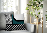 Jazzo Abstract Reversible Indoor/Outdoor Square Pillow