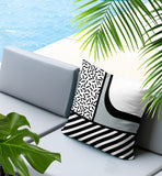 Jazzo Abstract Reversible Indoor/Outdoor Square Pillow