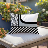 Jazzo Abstract Reversible Indoor/Outdoor Rectangle Pillow