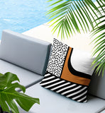 Jazzo Abstract Reversible Indoor/Outdoor Square Pillow