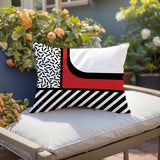 Jazzo Abstract Reversible Indoor/Outdoor Square Pillow