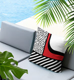 Jazzo Abstract Reversible Indoor/Outdoor Square Pillow