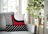 Jazzo Abstract Reversible Indoor/Outdoor Square Pillow