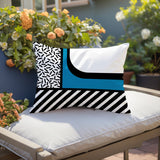 Jazzo Abstract Reversible Indoor/Outdoor Rectangle Pillow
