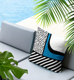 Jazzo Abstract Reversible Indoor/Outdoor Square Pillow