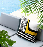 Jazzo Abstract Reversible Indoor/Outdoor Square Pillow