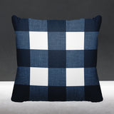 Jeb Checkered Reversible Indoor/Outdoor Square Pillow