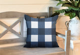 Jeb Checkered Reversible Indoor/Outdoor Square Pillow