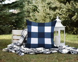 Jeb Checkered Reversible Indoor/Outdoor Square Pillow