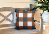 Jeb Checkered Reversible Indoor/Outdoor Square Pillow