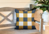Jeb Checkered Reversible Indoor/Outdoor Square Pillow