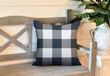 Jeb Checkered Reversible Indoor/Outdoor Square Pillow
