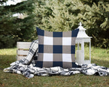 Jeb Checkered Reversible Indoor/Outdoor Square Pillow